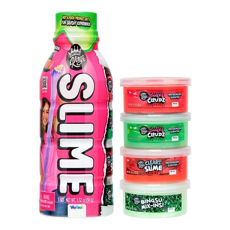Zestaw slime WECOOL Compound Kings — różnokolorowe butelki slime, wielokolorowy asortyment