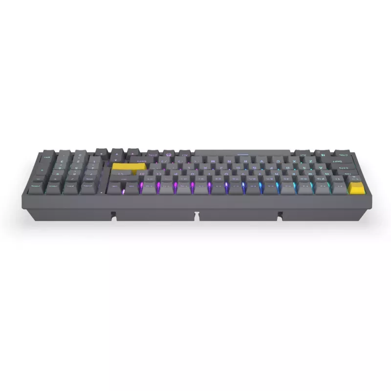 Celeris 1800, Szara Klawiatura Gamingowa, Układ US, ENDORFY Yellow by Gateron
