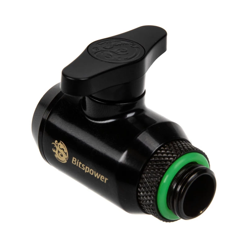 Bitspower Stopcock 1x F 1/4 inch & 1x G1/4 inch Male, Rotatable - matowy czarny