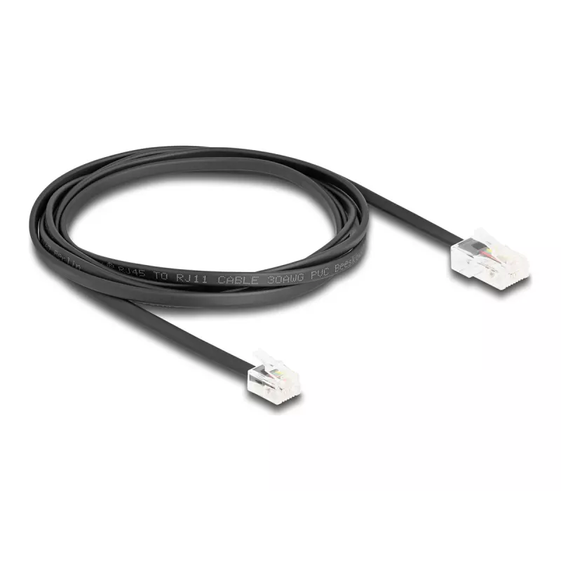 Kabel telefoniczny DeLOCK 88036 RJ45 do RJ11 2 m Czarny