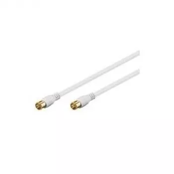 Wentronic Goobay Kabel połączeniowy SAT, F-Quick, 100% ekranowany, pozłacany, biały, 1,5 m - wtyk F (Quick) wtyk F (Quick) (62743)