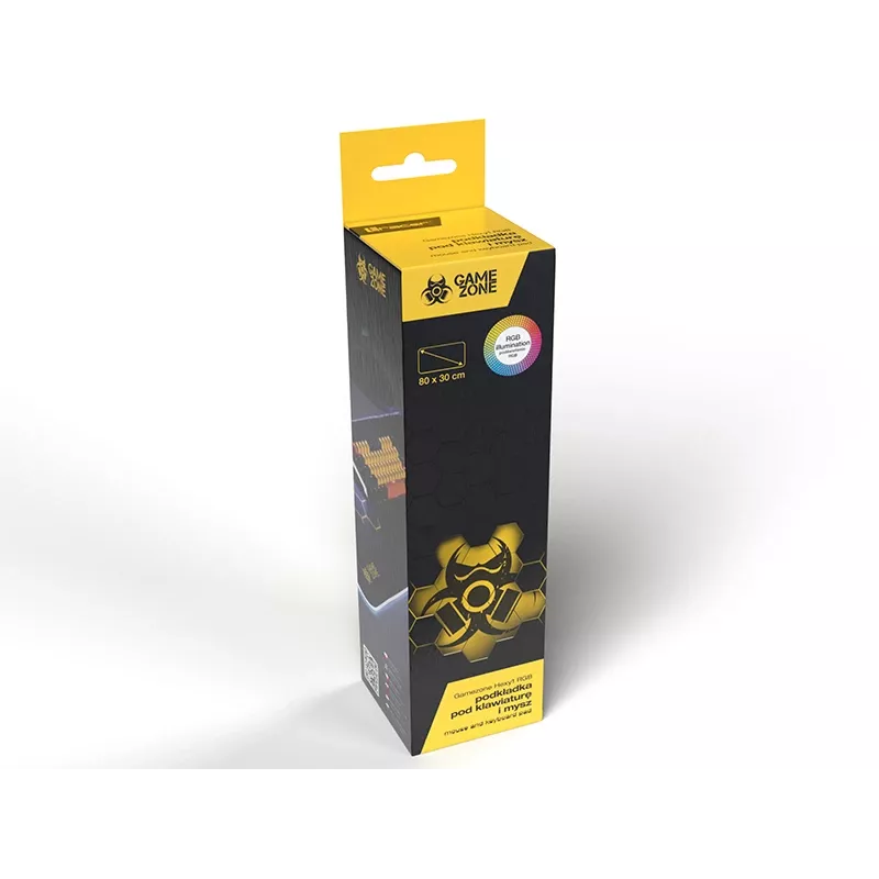Podkładka pod klawiaturę i mysz TRACER GAMEZONE Hexy1 RGB 80/30/0,4