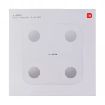 Xiaomi S400, kwadratowa, biała, elektroniczna waga osobista