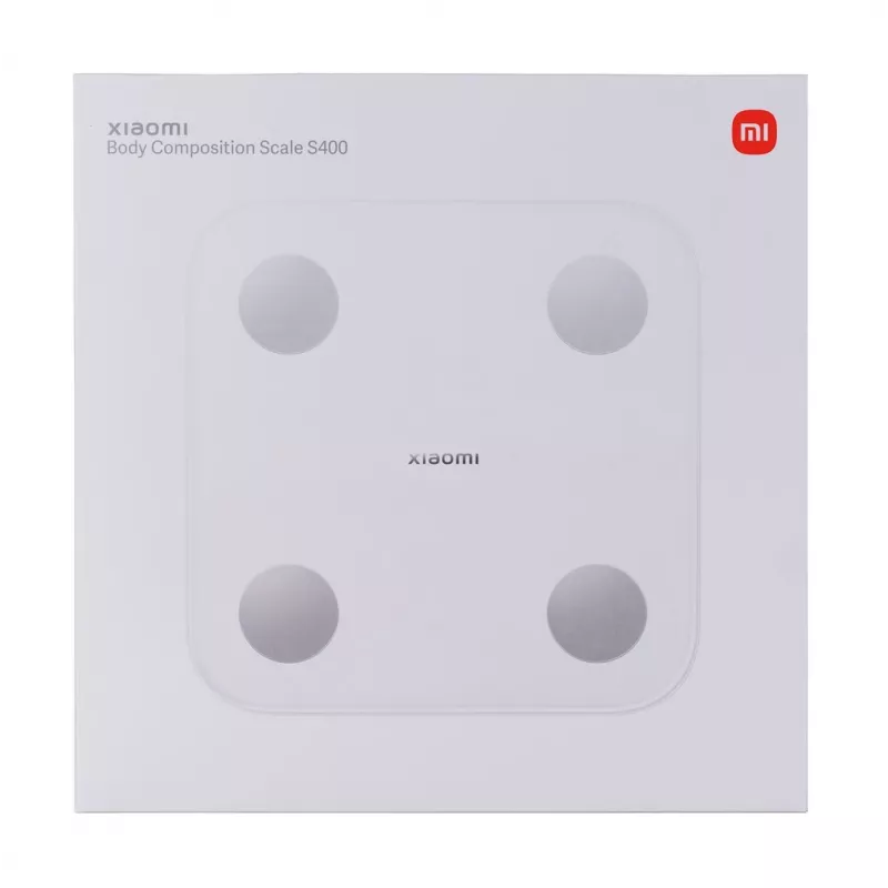 Xiaomi S400, kwadratowa, biała, elektroniczna waga osobista