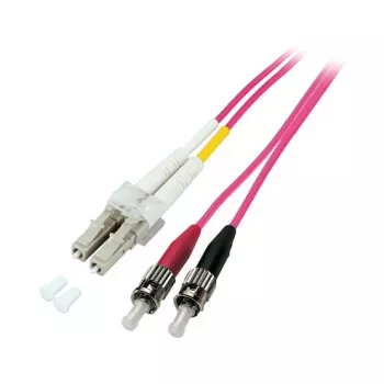 Kabel połączeniowy LWL Duplex OM4 (Multimode, 50/125) LC/ST, LSZH, odwracalna polaryzacja, 2 m, Good Connections®