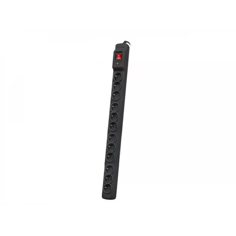 Armac Multi M12 | Listwa zasilająca | ochronnik przeciwprzepięciowy, 12 gniazd, kabel 5 m, czarna