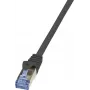 LogiLink PrimeLine - kabel krosowy - RJ-45 (M) do RJ-45 (M) - 20 m - SFTP, PiMF - CAT 6a - bezhalogenowy, wtryskiwany, niehaczący - czarny