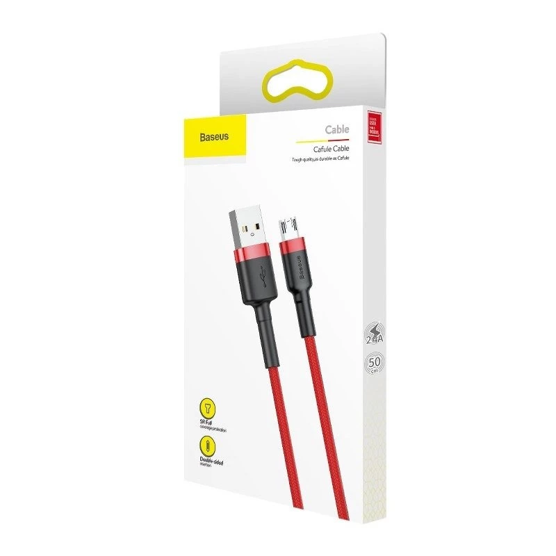 Kabel USB Baseus CAMKLF-C09 2m USB A Micro-USB B Czerwony