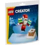 Zabawka konstrukcyjna LEGO Świąteczny komin Świętego Mikołaja polybag 30692 – mini zestaw do budowania