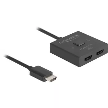 Przełącznik HDMI DeLOCK 18901 144Hz Czarny Plastik 55x55x15mm