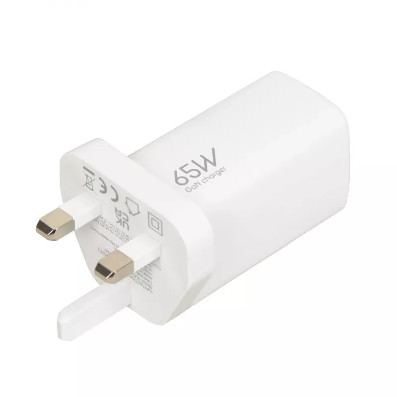 iBOX C-65 Biały, uniwersalna ładowarka GaN 65W, wtyczka UK
