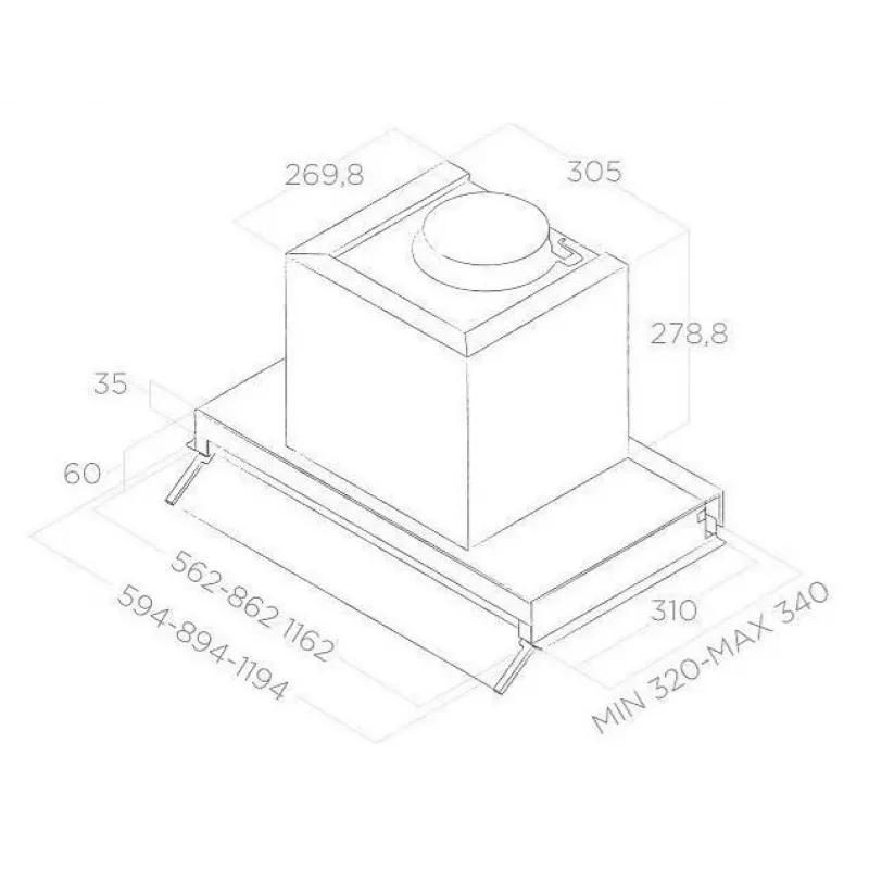 Okap BOXIN LUX LX/IX/A/90