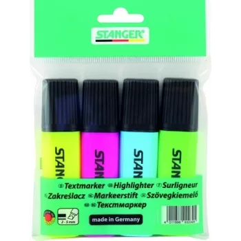 Zakreślacz STANGER, 1-5 mm, zestaw 4 szt. 180009000