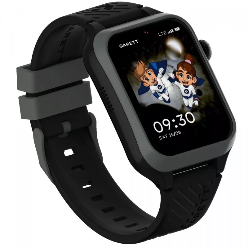 Smartwatch Garett Kids Essa 2 4G Czarny — dziecięcy zegarek GPS z łącznością 4G