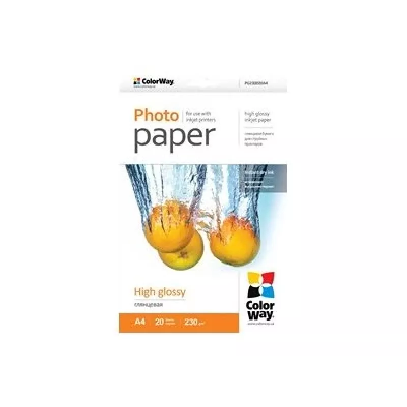 Papier fotograficzny błyszczący Colorway PG230020A4 A4 Biały