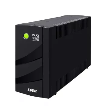 EVER DUO 850 AVR USB - UPS - AC 230 V - 550 W - 850 VA - jednofazowy - 2 x Bleisure 5 Ah - USB - Gniazda wyjściowe: 6