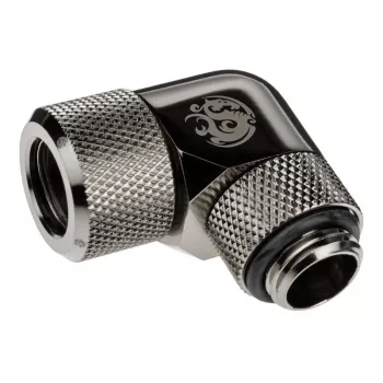 Adapter 90° BitsPower Advanced Multi-Link G1/4 cala AG na twardą rurkę 12 mm OD, obrotowy