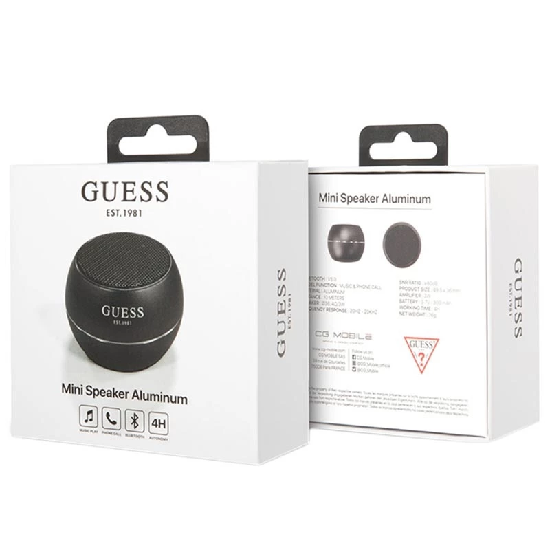 Przenośny głośnik Guess Mini Bluetooth 3W czarny