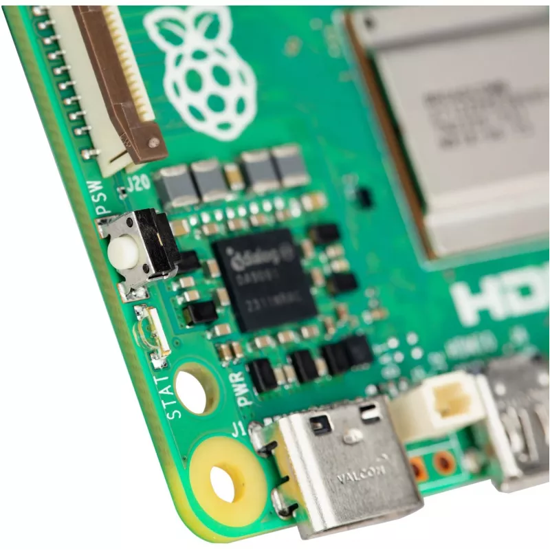 Komputer jednopłytkowy Raspberry Pi 5 — płyta rozwojowa 2400 MHz Arm Cortex-A76, do 16 GB LPDDR4x, MicroSD, USB 3.2, Wi‑Fi 5