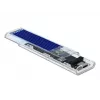 Obudowa SSD DeLOCK 42620 Zewnętrzna obudowa dla M.2 NVME PCIe SSD z portem USB Typu-C żeńskim, przezroczysta
