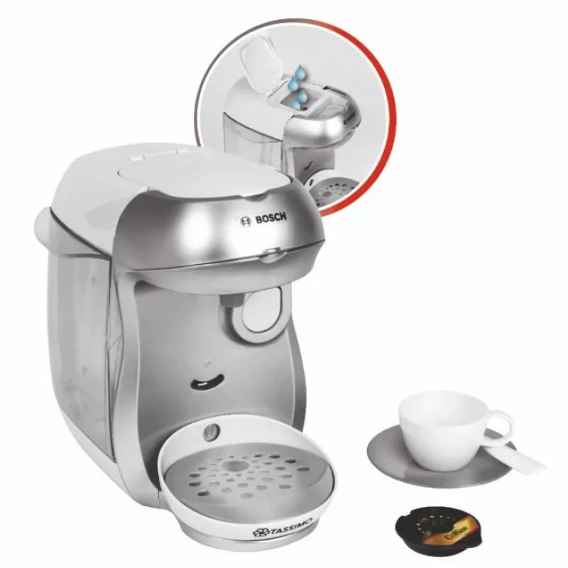 Ekspres do kawy KLEIN Bosch Tassimo 9231 – zabawkowy ekspres do kawy, srebrny, zabawa w role dla dzieci
