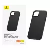 Etui na telefon Baseus iPhone 15 Pro Max Fauxther Series czarne — ochronna twarda skorupa, wykończenie z imitacji skóry