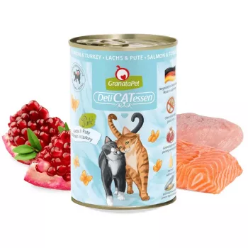 GRANATAPET DeliCATessen Salmon and turkey - mokra karma dla kota - 400g