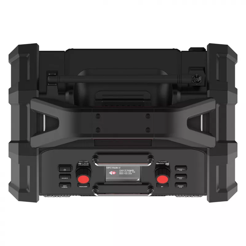 Przenośne radio budowlane PerfectPro ROCKTAGON 18V — zasilane bateriami radio na plac budowy