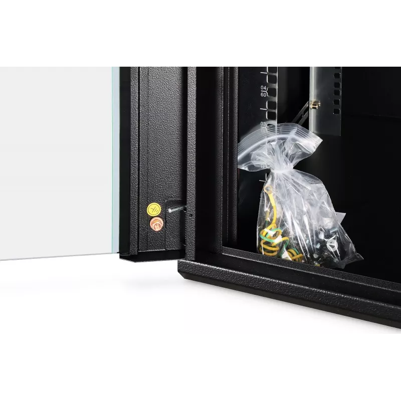 Szafa sieciowa naścienna DIGITUS Dynamic-N DN-37111 — 12U, 600x600 mm, IP20, zamek na klucz