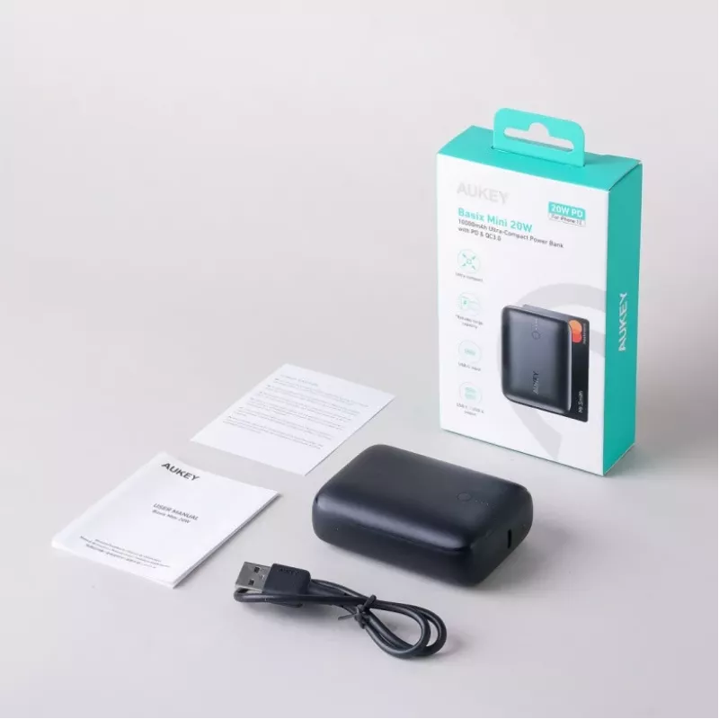 AUKEY 157000 power bank 10000 mAh Szary