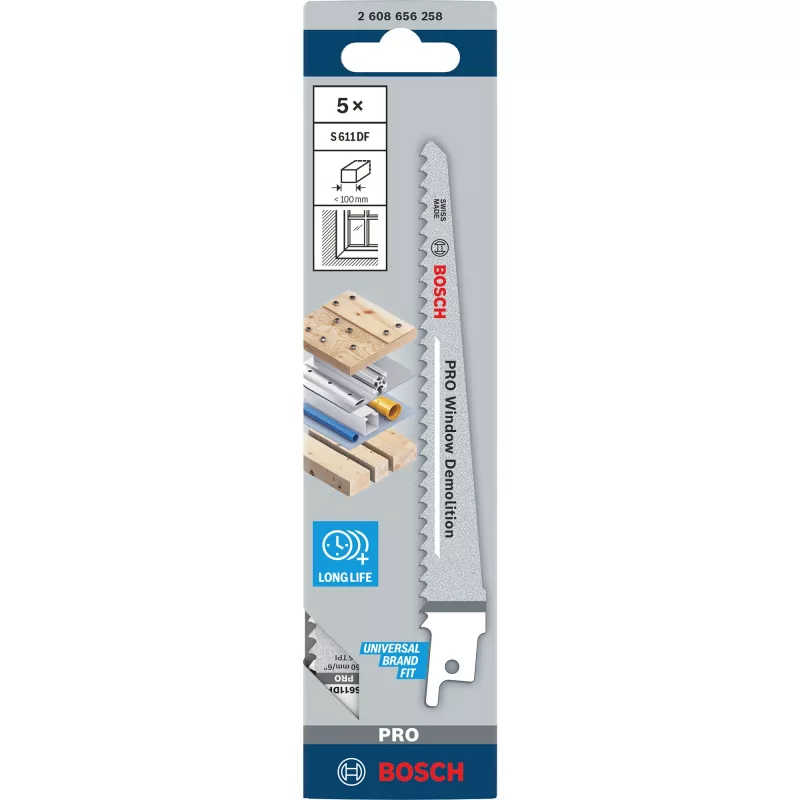 Bosch S 611 DF Heavy, brzeszczoty do pił szablastych do drewna i metalu