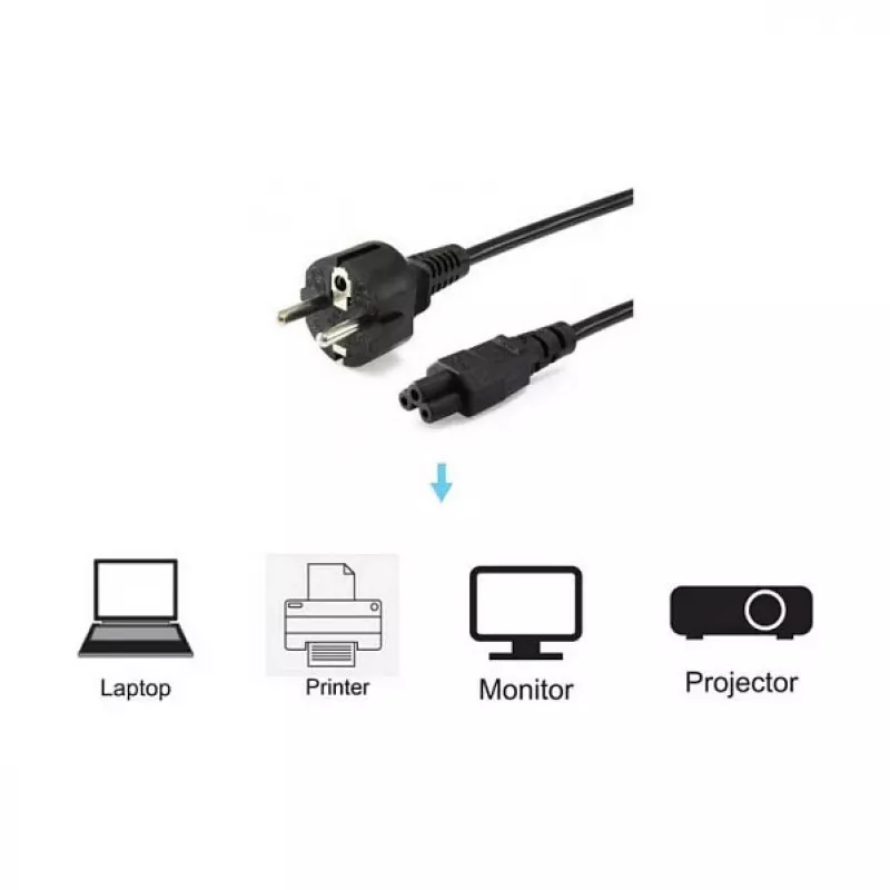 Equip Wysokiej jakości kabel zasilający, C5 do Schuko