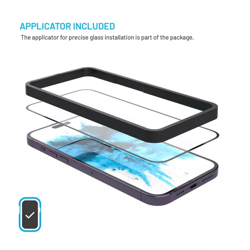 Hartowane szkło ochronne FIXED do Apple iPhone 17 2.5D Full Cover — 2 szt., czarne