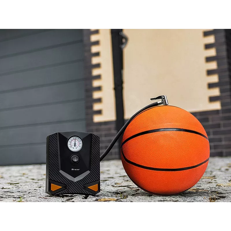 Przenośna pompka powietrza TRACER RES-03ML 12V 150 PSI — samochodowa pompka do opon, zasilanie 12 V