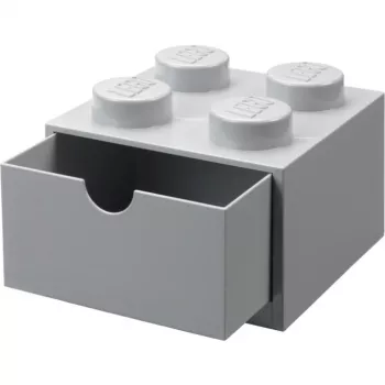 LEGO desk drawer 4 , Storage Box szary, studs