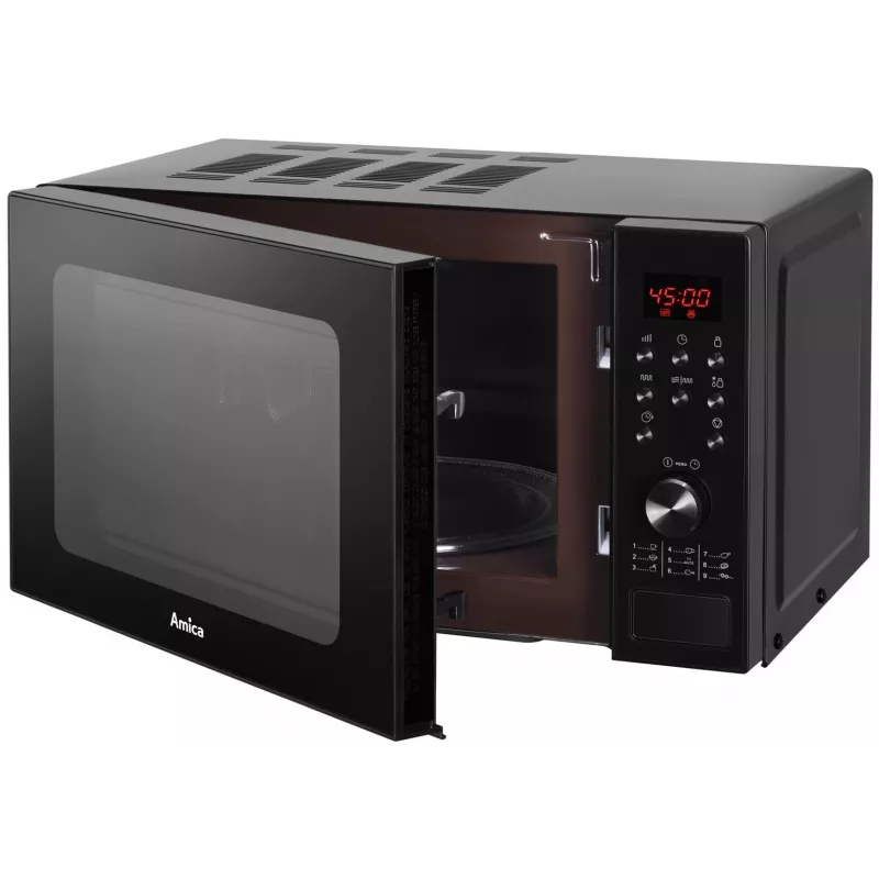 Amica AMGF20E1GB Kuchenka mikrofalowa z płaską powierzchnią i grillem 20 l 700 W Czarna