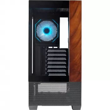 Cooler Master Elite 690 Obudowa PC, Midi-Tower, ATX, szkło hartowane - 4x wentylator ARGB, drewno, czarny