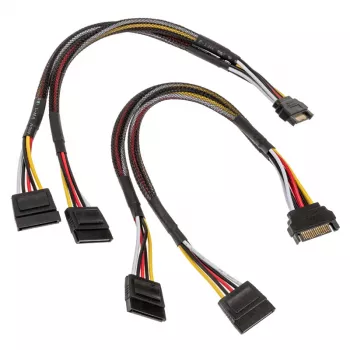Kabel Y zasilania SATA Akasa - 30 cm, 2 szt. - Kabel - cyfrowy/danych