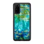 Etui ochronne iKins na telefon Samsung Galaxy S20 — Czarny Wzór Lilii Wodnych