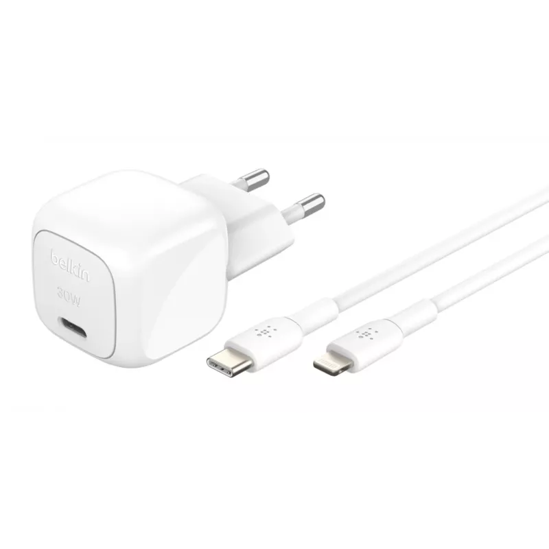 Ładowarka USB-C 30W Belkin WCA008KQ1MWH-B5 PD PPS, kompaktowy zasilacz do telefonów i tabletów