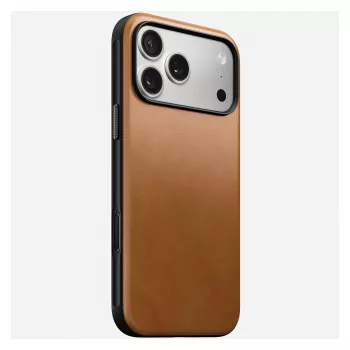 Etui na telefon Nomad Modern Leather Case Cover dla iPhone 17 Pro Max, 17,5 cm (6,9 cala), Tan, skóra + PC/TPU
