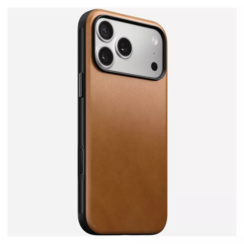 Etui na telefon Nomad Modern Leather Case Cover dla iPhone 17 Pro Max, 17,5 cm (6,9 cala), Tan, skóra + PC/TPU