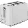 Toster elektryczny, biały, 220-240V, 50-60Hz, 920-1080W, 2 szczeliny, 3 tryby, 7 poziomów opiekania