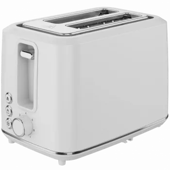 Toster elektryczny, biały, 220-240V, 50-60Hz, 920-1080W, 2 szczeliny, 3 tryby, 7 poziomów opiekania