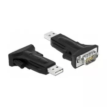 Kabel szeregowy DeLOCK 66286 USB Typ-A DB-9 Czarny 0,8 m