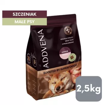 ADDVENA Boosted by superfoods Junior Small Beef - sucha karma dla psa - 2,5kg