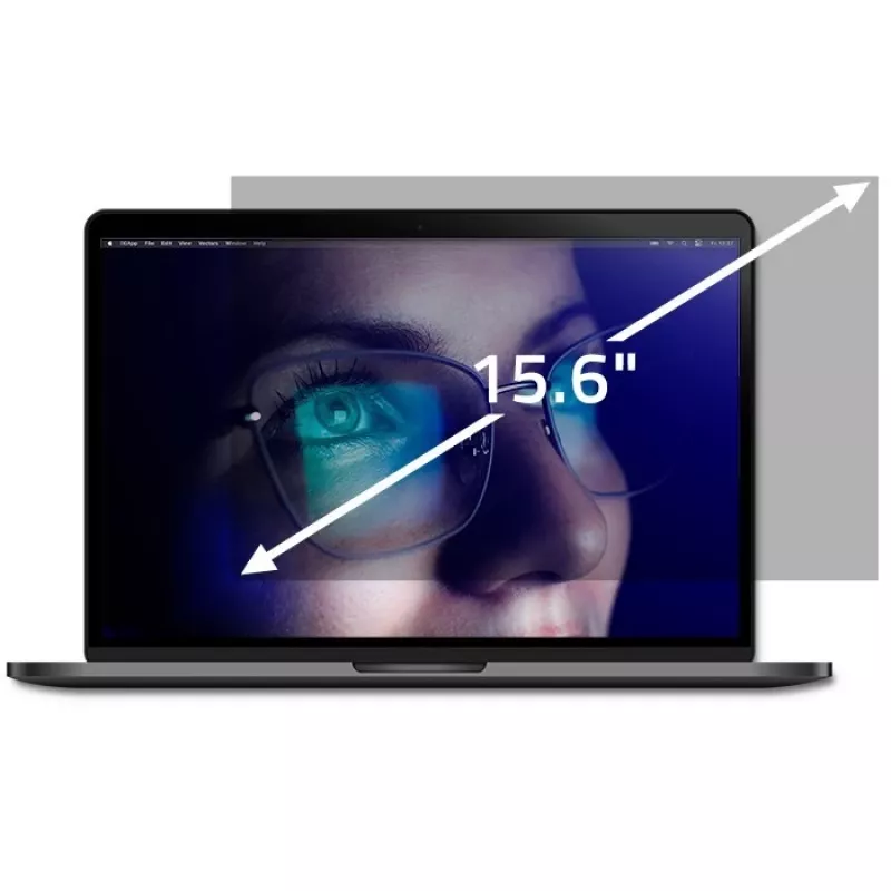 Filtr prywatyzacyjny do laptopa QOLTEC 51052 — 15,6 cala (39,6 cm), 16:9, przezroczysty, 345,4×194,3 mm