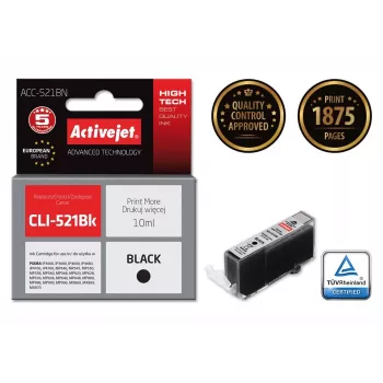 Activejet ACC-521BN Wkład atramentowy (zamiennik do Canon CLI-521Bk; Supreme; 10 ml; czarny)