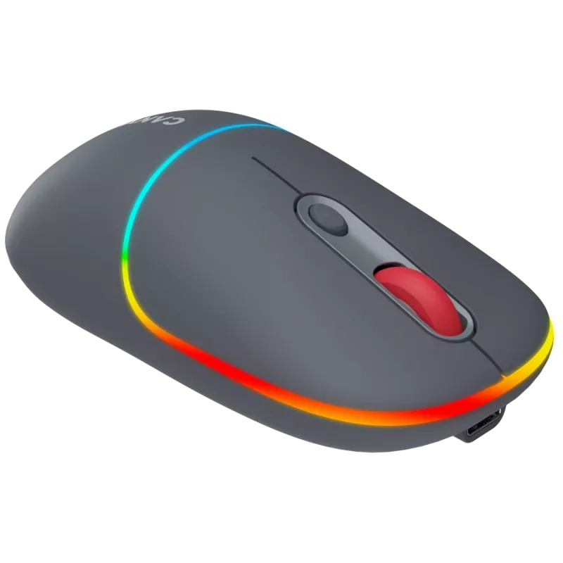 Canyon MW-22 2in1 RGB bezprzewodowa mysz - Szara - Bluetooth/RF - 1600 dpi - ładowalna