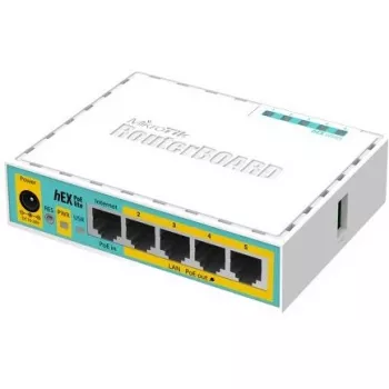 Mikrotik hEX PoE lite router przewodowy Fast Ethernet Biały